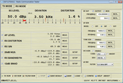 PC測定画面例（受信測定画面）